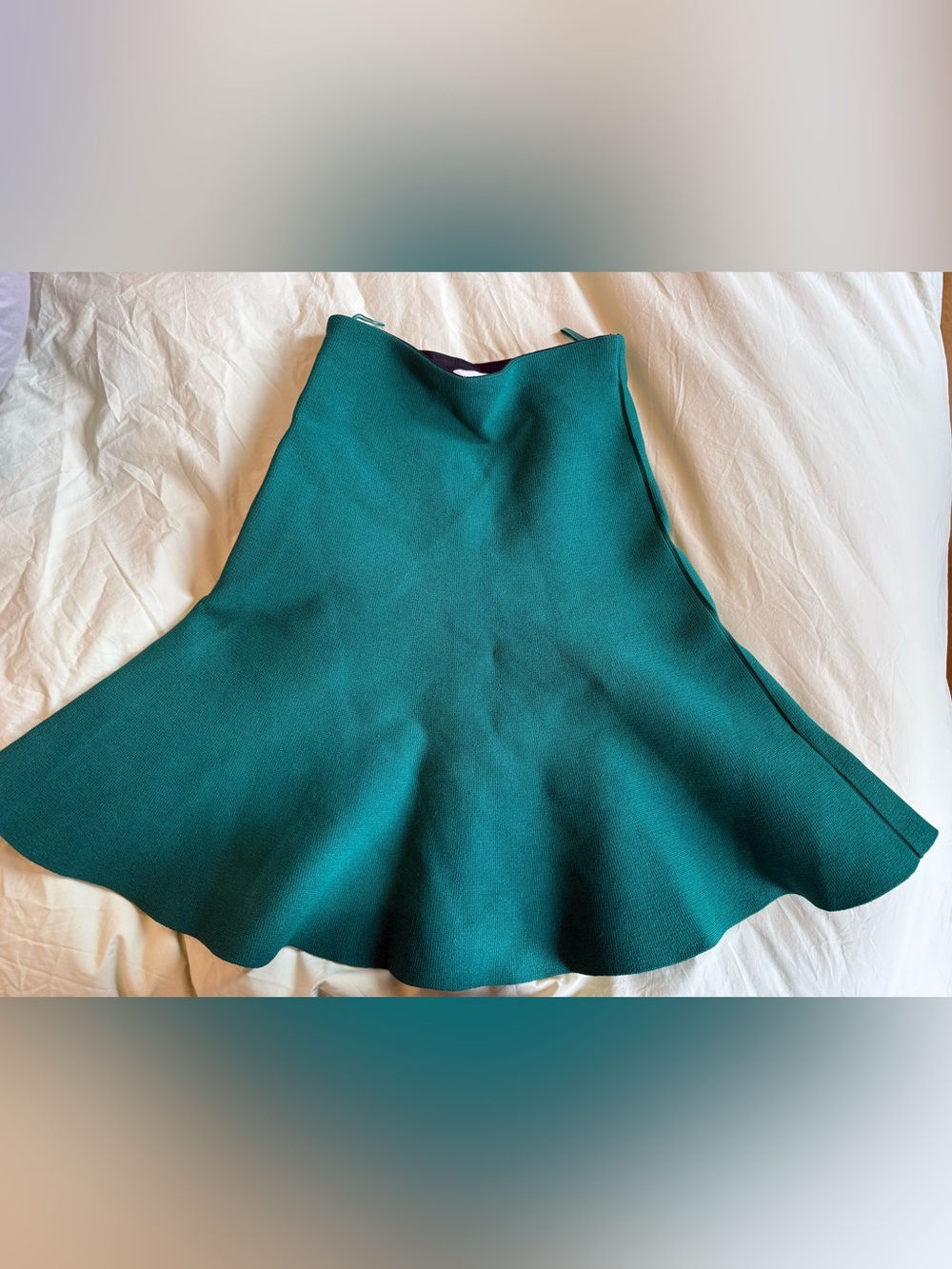 Scanlan Theodore Green Knit Flared Skirt